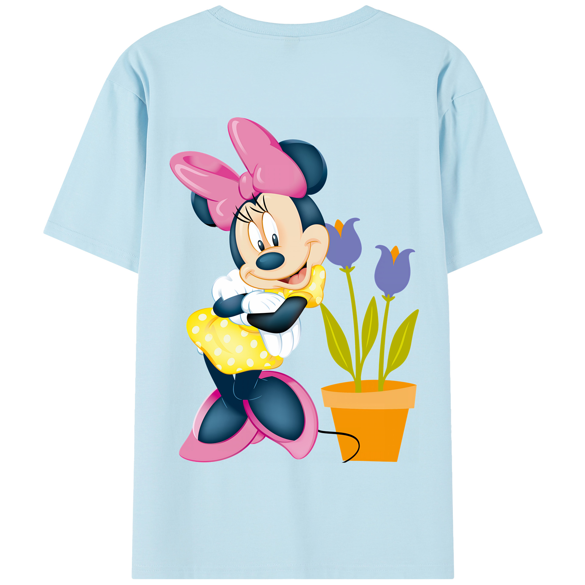 （画像用） ミッキーマウス Mickey Mouse 綿100％半袖Tシャツ（背面プリント）